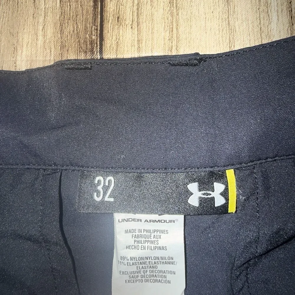 Men’s Under Armour Athletic Shorts Size 32 Black Nylon Blend Performance